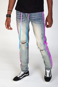 KND4279 Vintage Blue | KDNK Vintage Wash Skinny Stretch Jeans