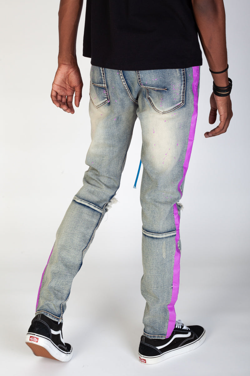 KND4279 Vintage Blue | KDNK Vintage Wash Skinny Stretch Jeans
