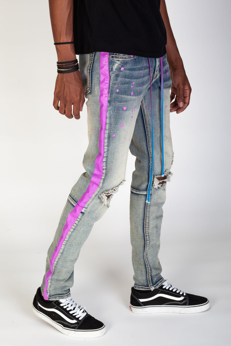 KND4279 Vintage Blue | KDNK Vintage Wash Skinny Stretch Jeans