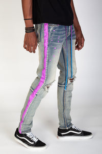 KND4279 Vintage Blue | KDNK Vintage Wash Skinny Stretch Jeans