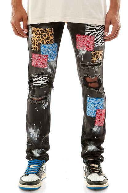 KND4387 Black | KDNK Deep Black Skinny Stretch Jeans