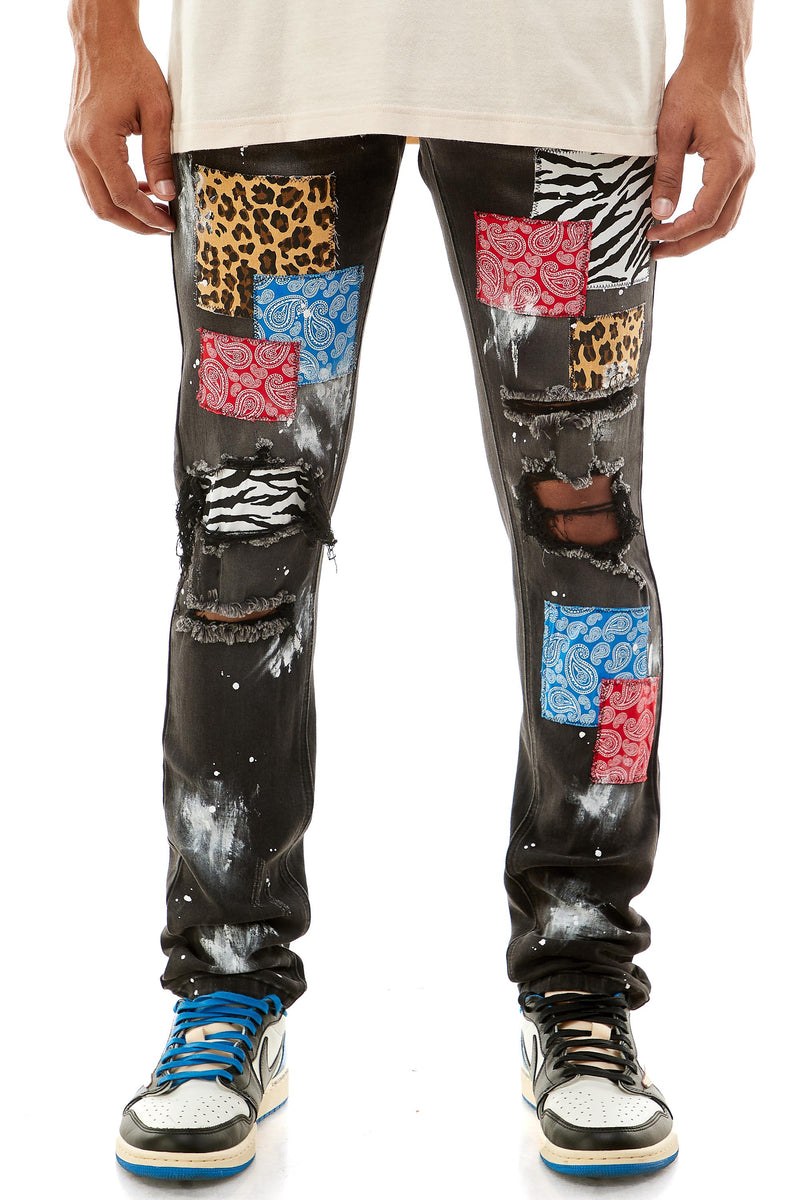 KND4387 Black | KDNK Deep Black Skinny Stretch Jeans
