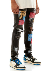KND4387 Black | KDNK Deep Black Skinny Stretch Jeans