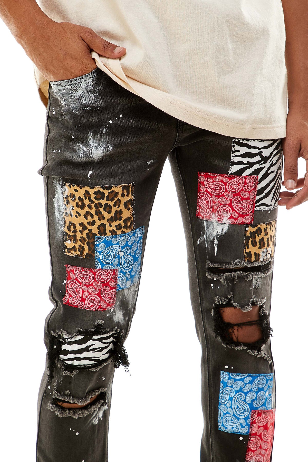 KND4387 Black | KDNK Deep Black Skinny Stretch Jeans