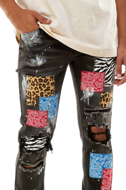 KND4387 Black | KDNK Deep Black Skinny Stretch Jeans