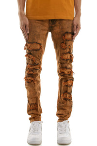 KND4651 Orange | KDNK Deep Orange Skinny Stretch Jeans