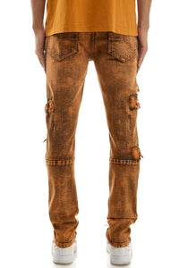 KND4651 Orange | KDNK Deep Orange Skinny Stretch Jeans