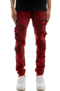 KND4651 Red | KDNK Saturated Red Skinny Stretch Jeans