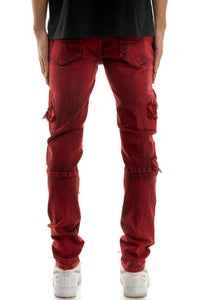 KND4651 Red | KDNK Saturated Red Skinny Stretch Jeans