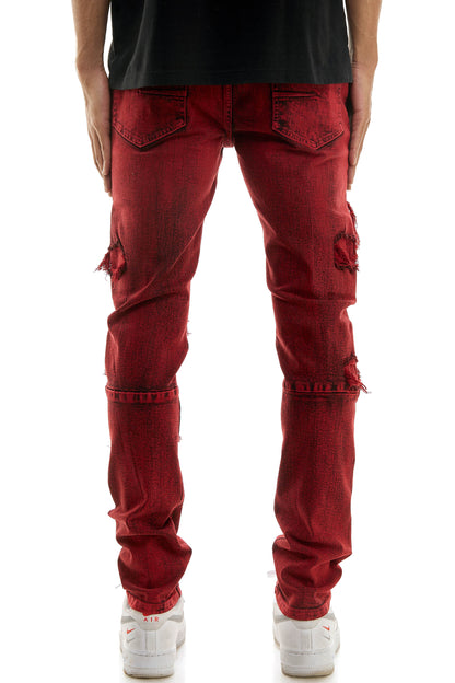 KND4651 Red | KDNK Saturated Red Skinny Stretch Jeans