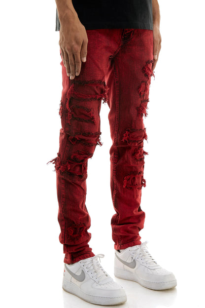 KND4651 Red | KDNK Saturated Red Skinny Stretch Jeans