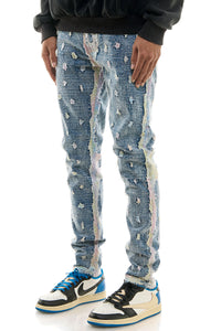 KND4668 Blue | KDNK Ankle Zip Skinny Stretch Jeans