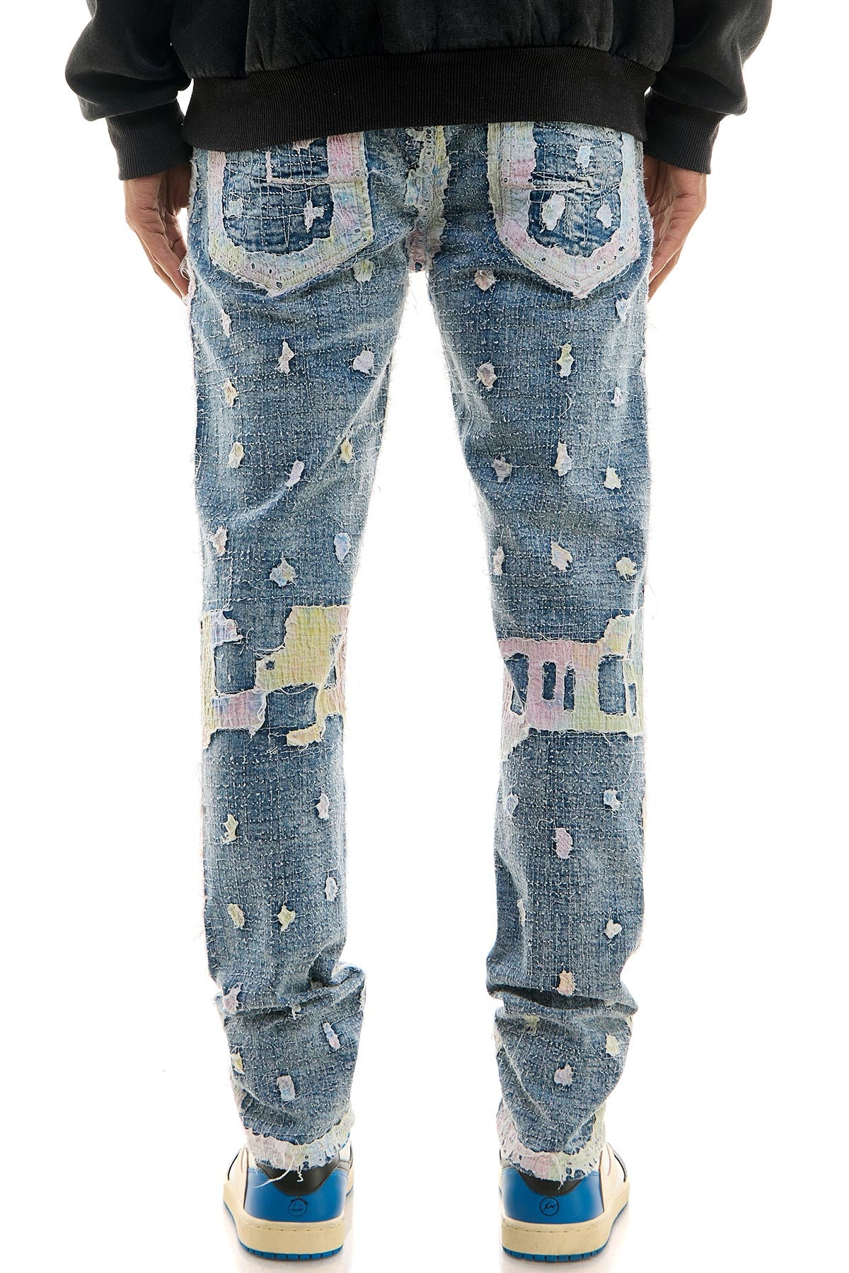 KND4668 Blue | KDNK Ankle Zip Skinny Stretch Jeans