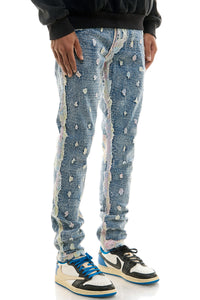 KND4668 Blue | KDNK Ankle Zip Skinny Stretch Jeans
