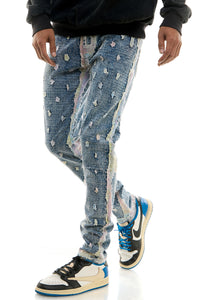 KND4668 Blue | KDNK Ankle Zip Skinny Stretch Jeans