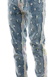 KND4668 Blue | KDNK Ankle Zip Skinny Stretch Jeans