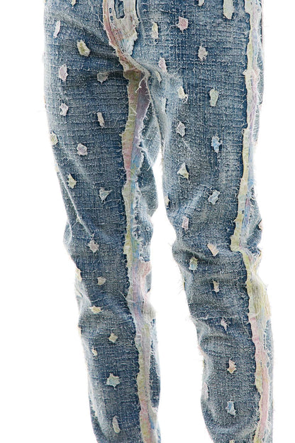 KND4668 Blue | KDNK Ankle Zip Skinny Stretch Jeans