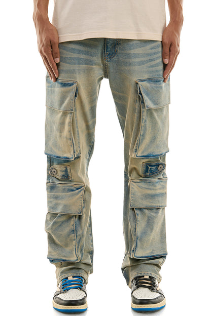KND4705 Blue | KDNK Double Cargo Jeans