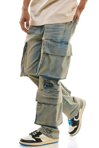 KND4705 Blue | KDNK Double Cargo Jeans
