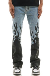 KND4744 Blue | KDNK Flame Flare Jeans