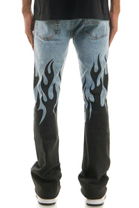 KND4744 Blue | KDNK Flame Flare Jeans