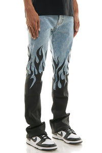 KND4744 Blue | KDNK Flame Flare Jeans