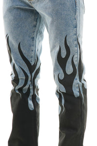 KND4744 Blue | KDNK Flame Flare Jeans