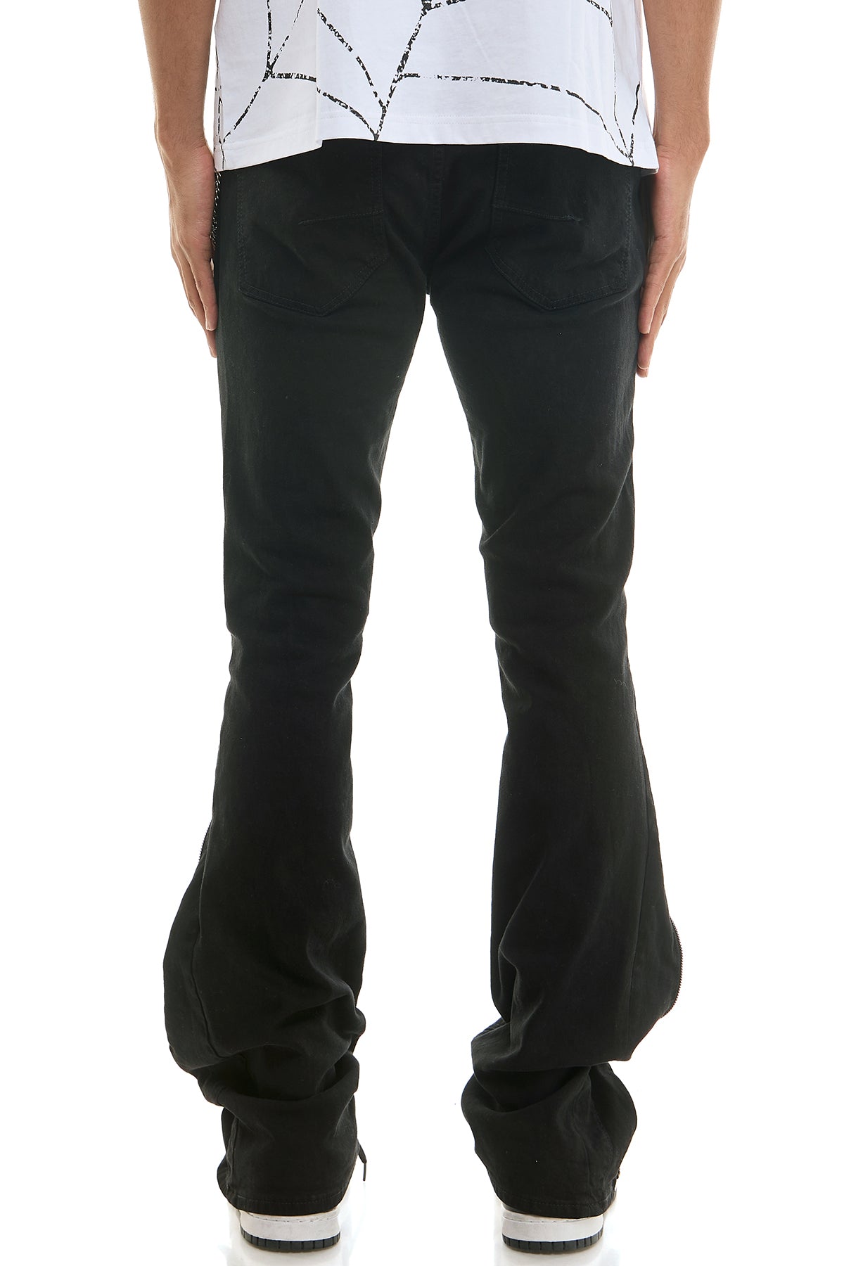 KND4847 Jet Black | KDNK Double Zipper Jeans