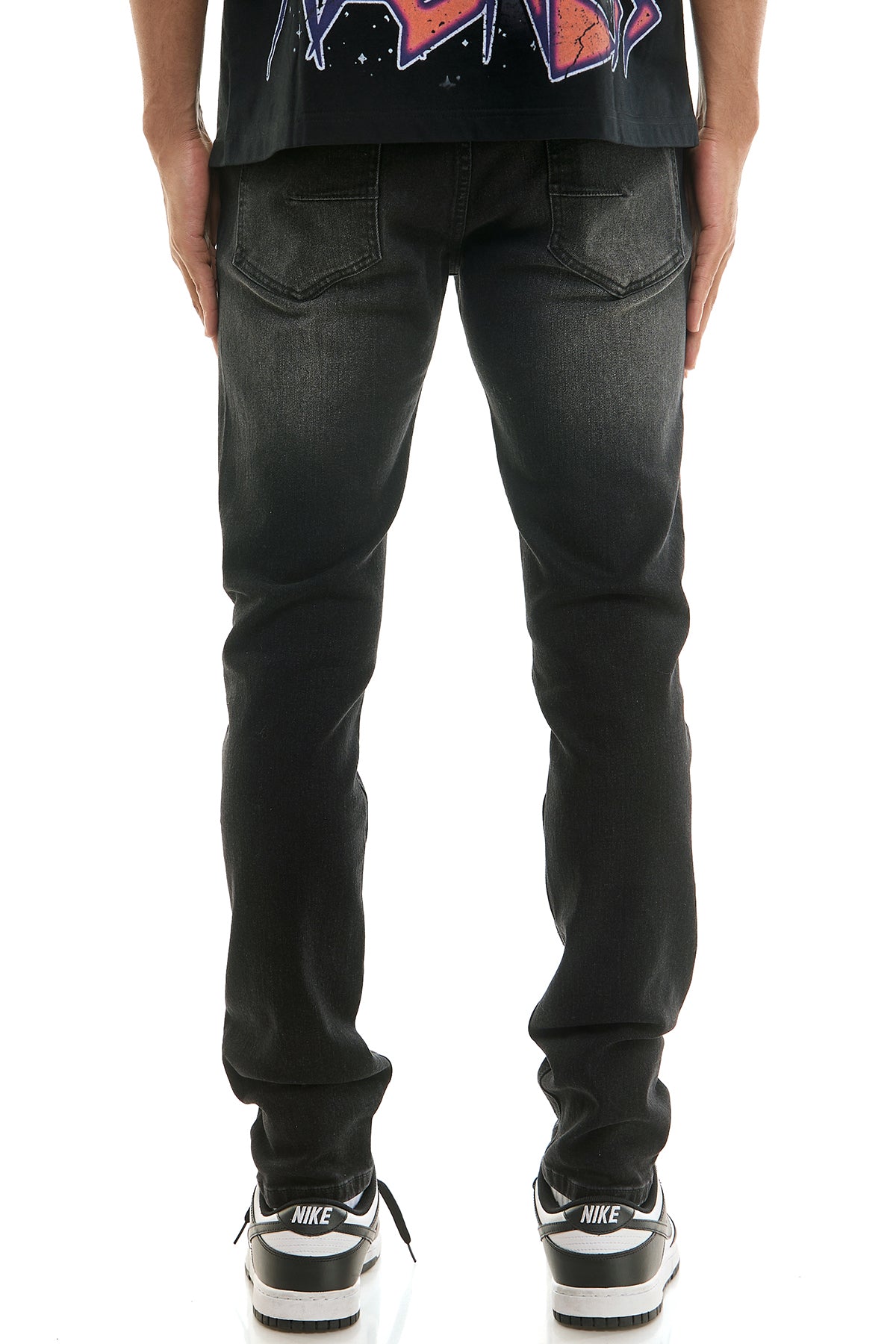 KND4870 Black | KDNK Tapestry Print Jeans