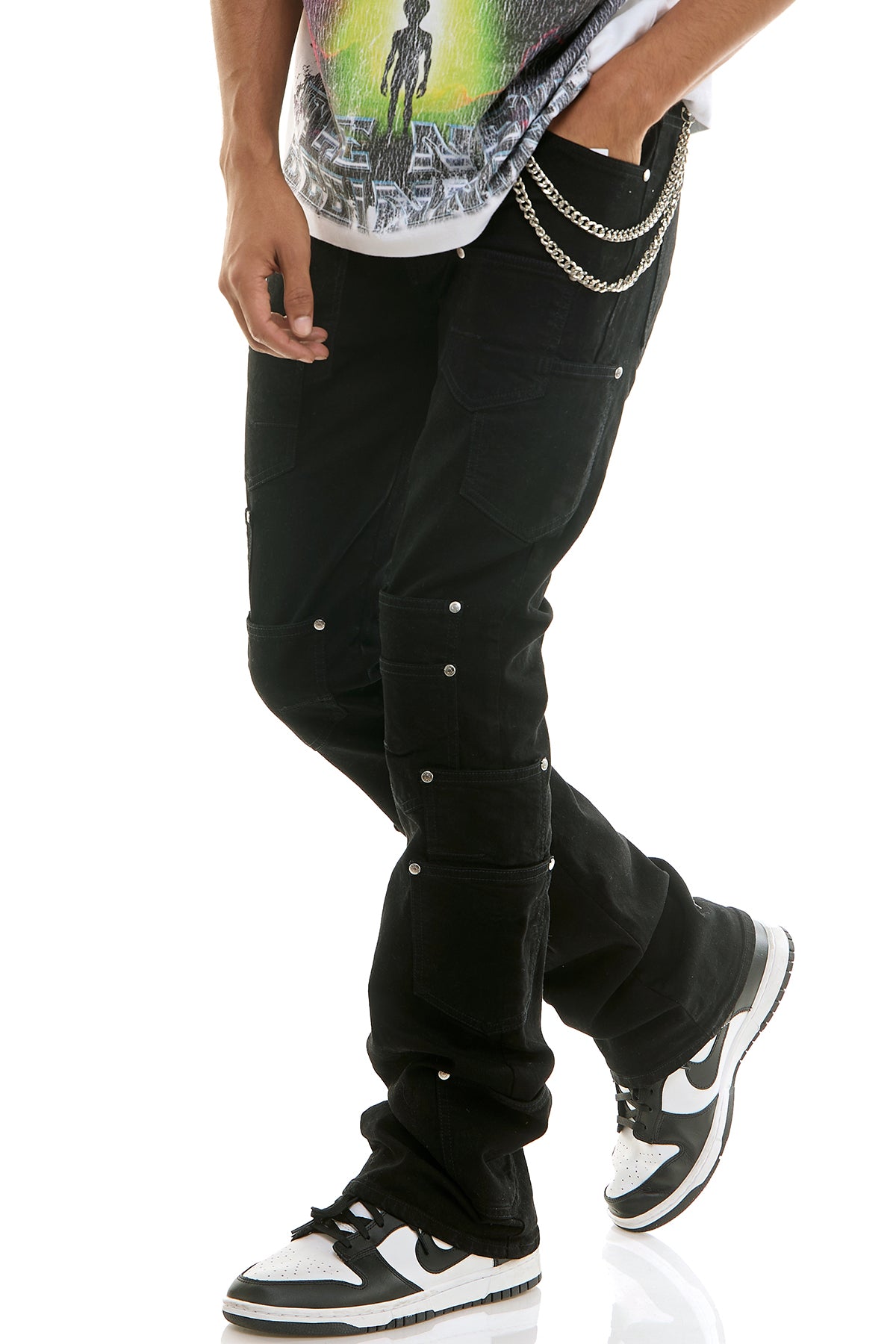 KND4899 Jet Black | KDNK Pocket Jeans