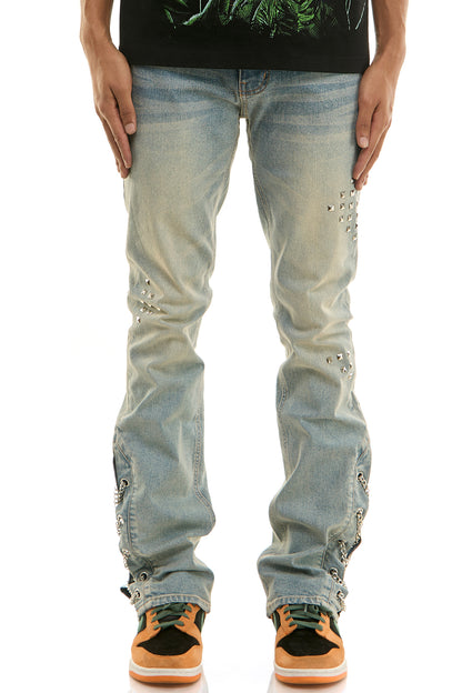 KND4937 Blue | KDNK Chain Stud Jeans