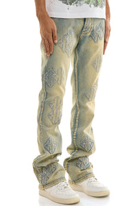 KND4948 Blue | KDNK KK Patch Rhinestone Jeans