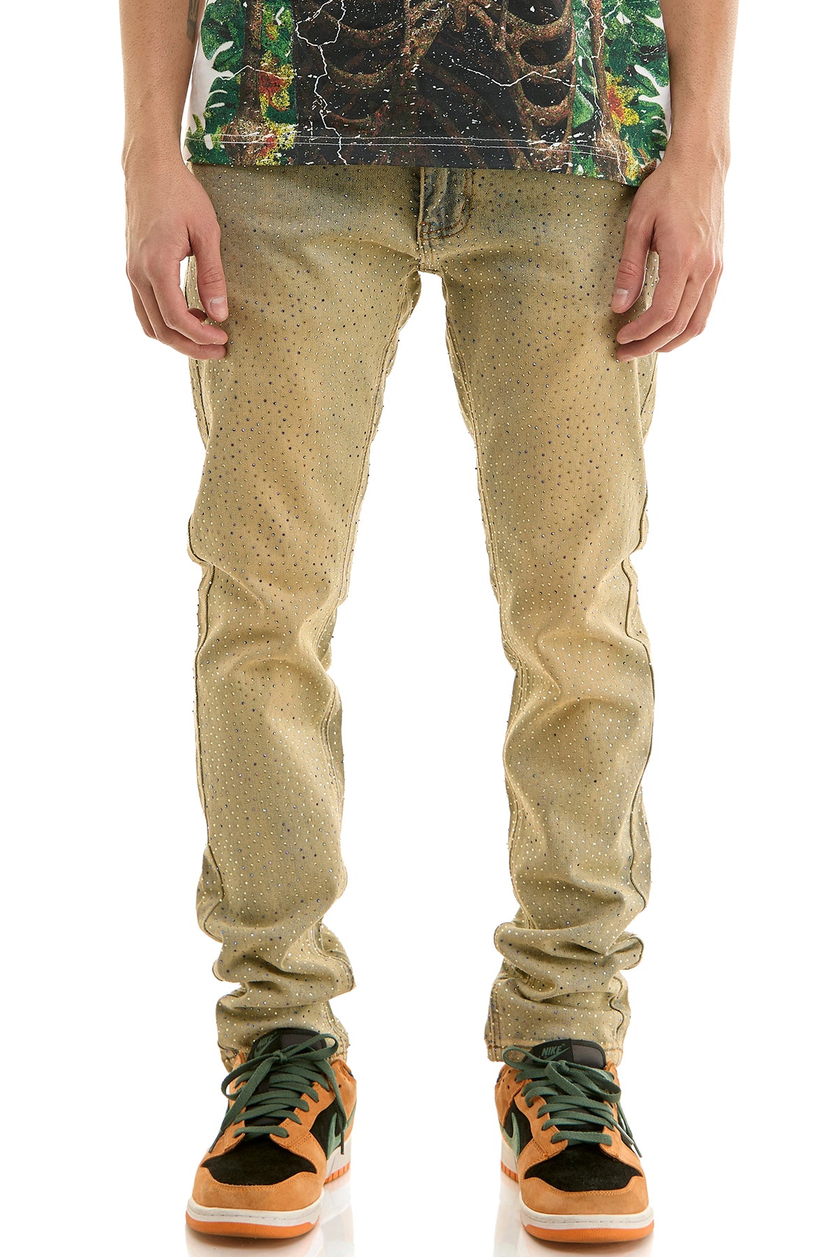 KND4949 T.M.Blue | KDNK Multi-Rhinestone Jeans