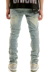 KND4952 Blue | KDNK Jacquard Rhinestone Jeans