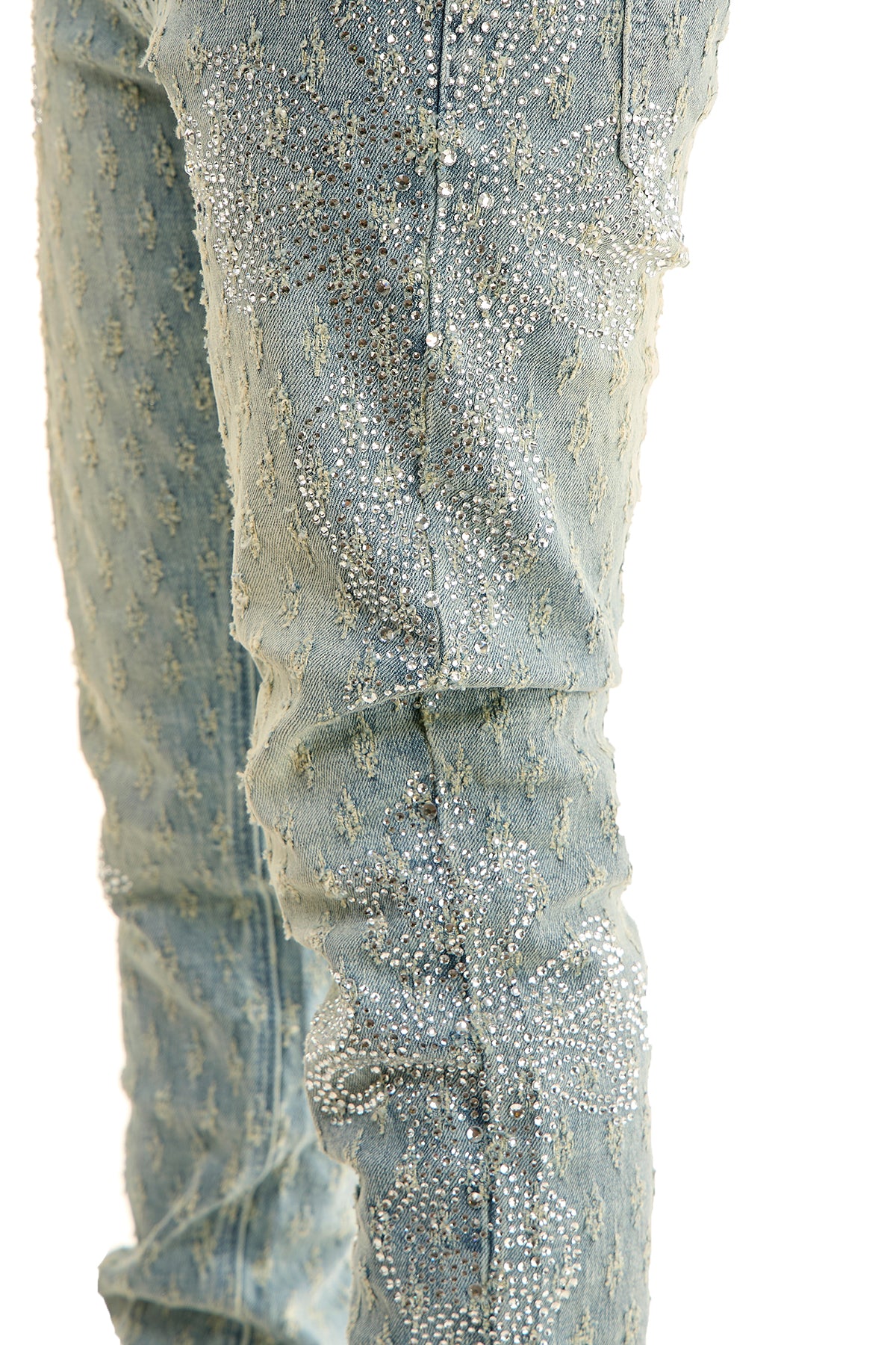 KND4952 Blue | KDNK Jacquard Rhinestone Jeans