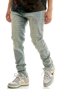 KND4952 Blue | KDNK Jacquard Rhinestone Jeans
