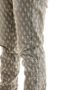 KND4952 M.Grey | KDNK Jacquard Rhinestone Jeans
