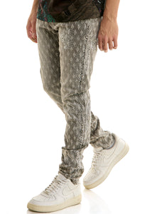 KND4952 M.Grey | KDNK Jacquard Rhinestone Jeans