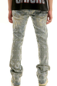 KND4953 Blue | KDNK Pearl Rhinestone Jeans