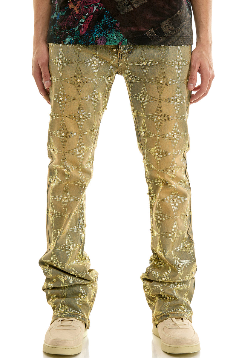 KND4953 T.M.Blue | KDNK Pearl Rhinestone Jeans