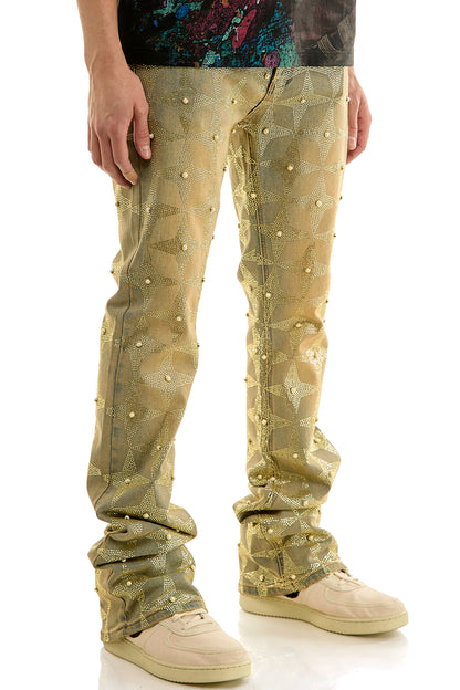 KND4953 T.M.Blue | KDNK Pearl Rhinestone Jeans