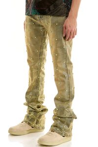 KND4953 T.M.Blue | KDNK Pearl Rhinestone Jeans
