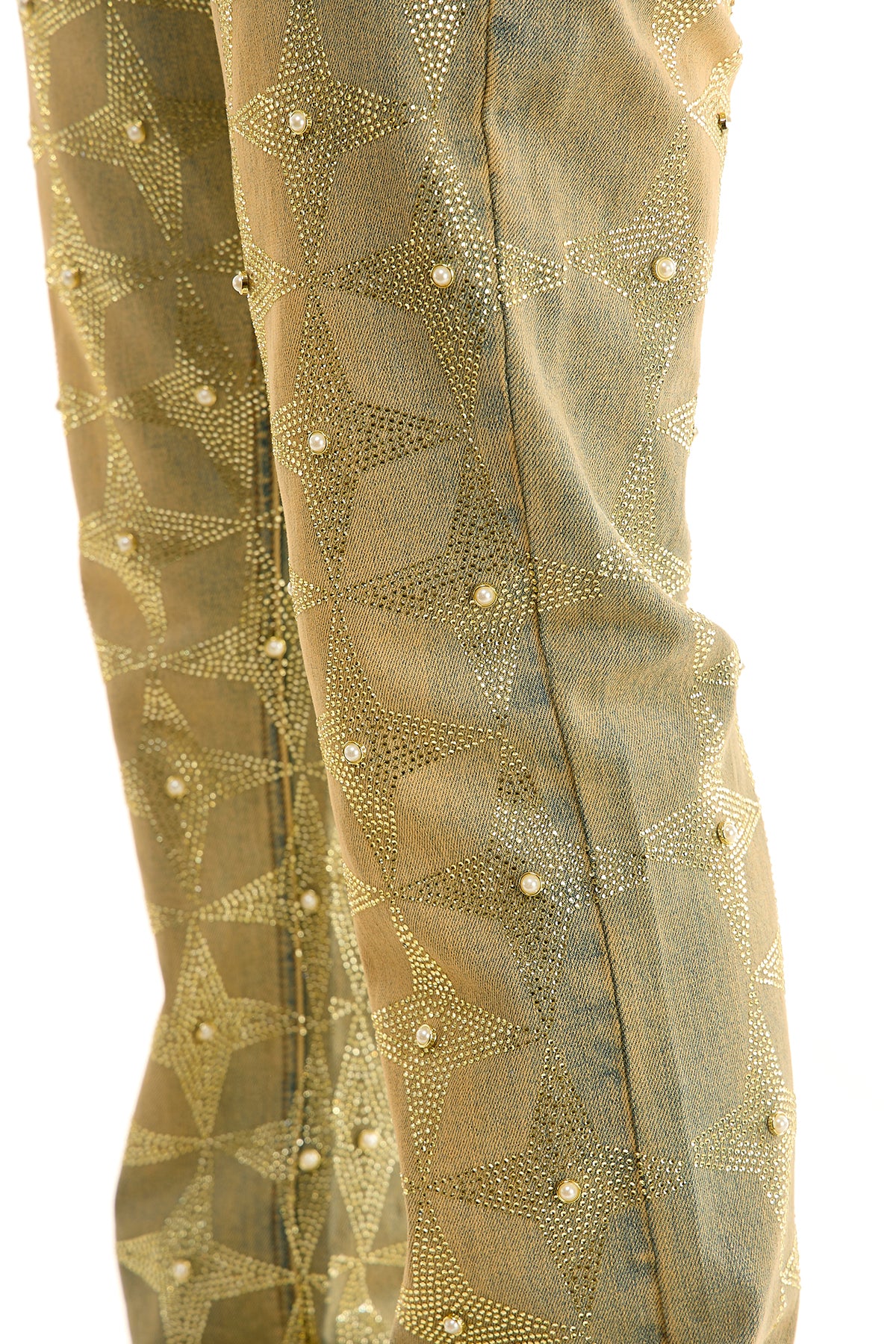 KND4953 T.M.Blue | KDNK Pearl Rhinestone Jeans