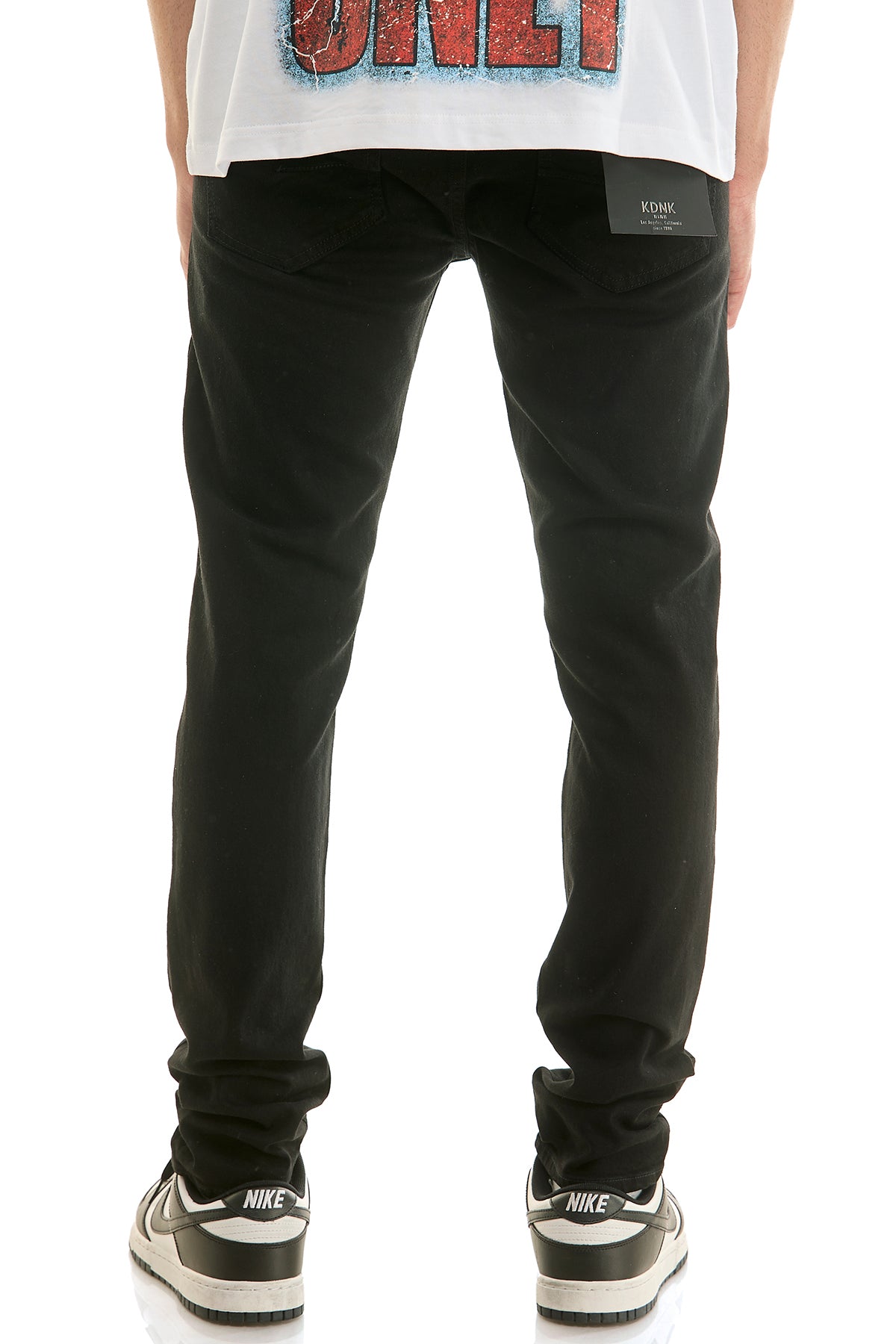 KND4957 Jet Black | KDNK Cross Rhinestone Jeans