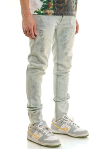 KND4957 Lt.Blue | KDNK Cross Rhinestone Jeans