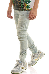 KND4957 Lt.Blue | KDNK Cross Rhinestone Jeans