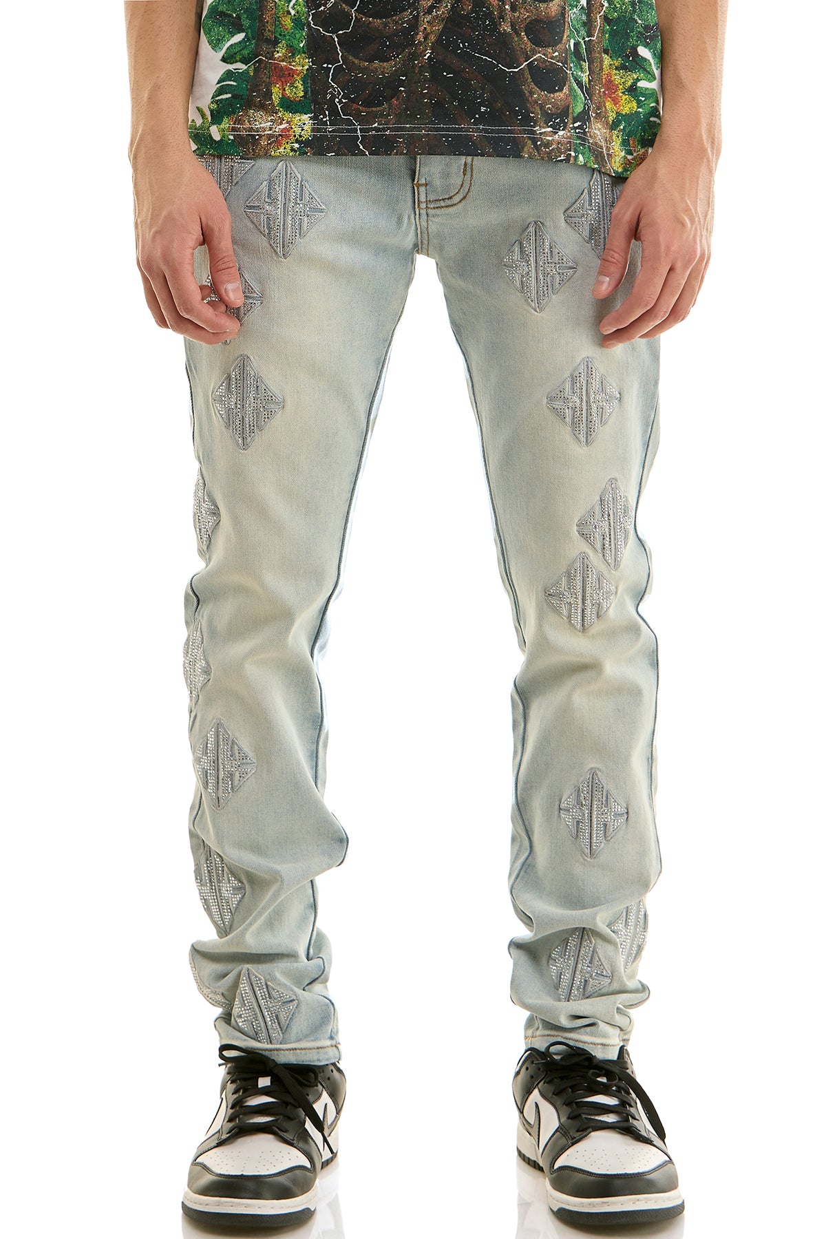 KND4958 Lt.Blue | KDNK KK Rhinestone Jeans