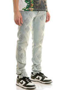 KND4958 Lt.Blue | KDNK KK Rhinestone Jeans