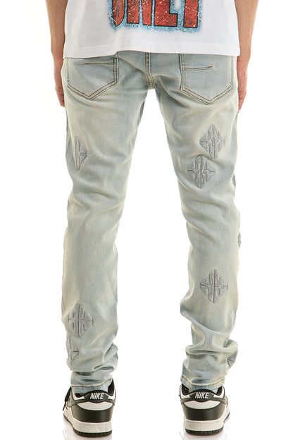 KND4958 Lt.Blue | KDNK KK Rhinestone Jeans