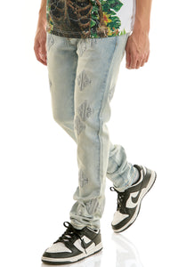 KND4958 Lt.Blue | KDNK KK Rhinestone Jeans